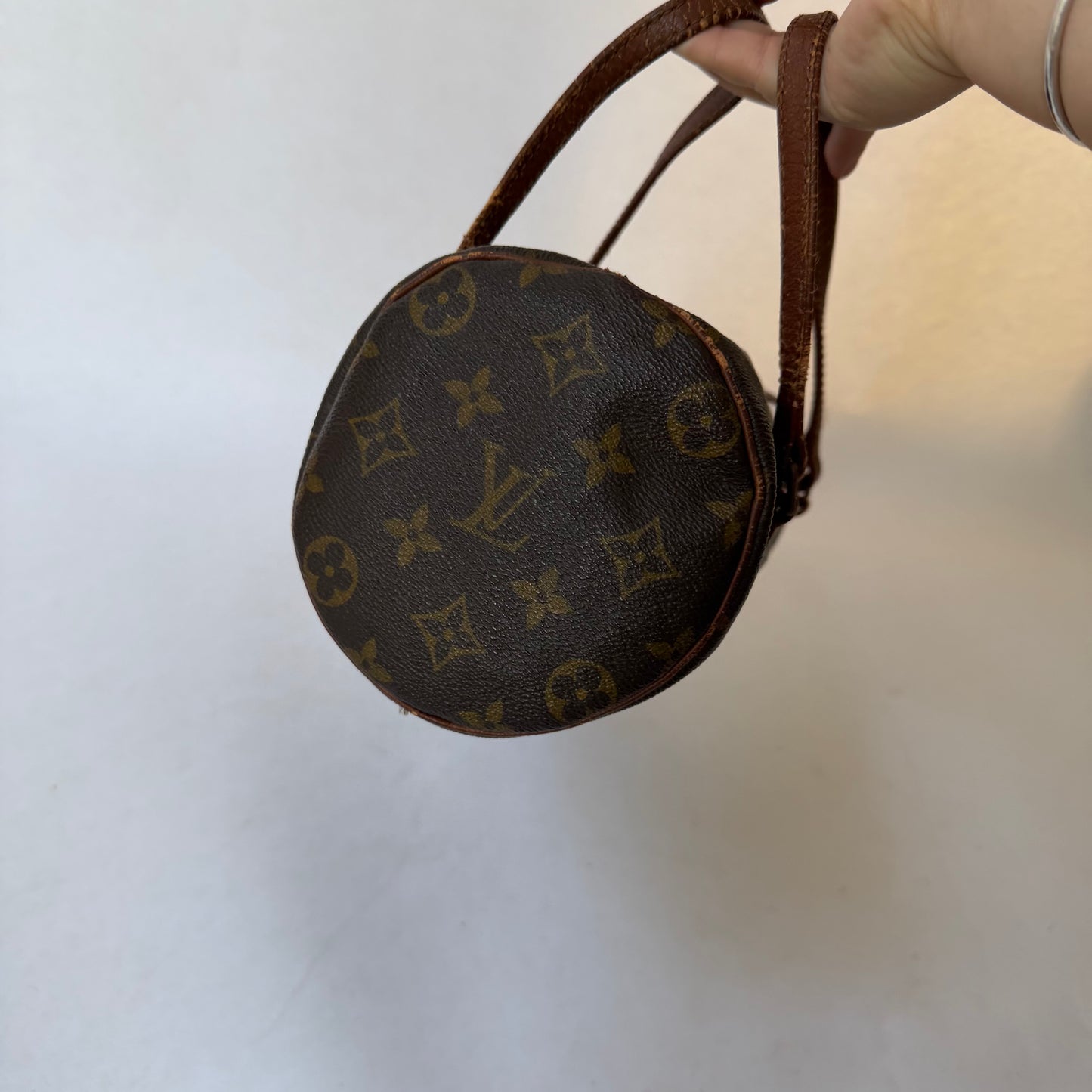 Louis Vuitton Brown Monogram Papillon 26 Barrel Bag