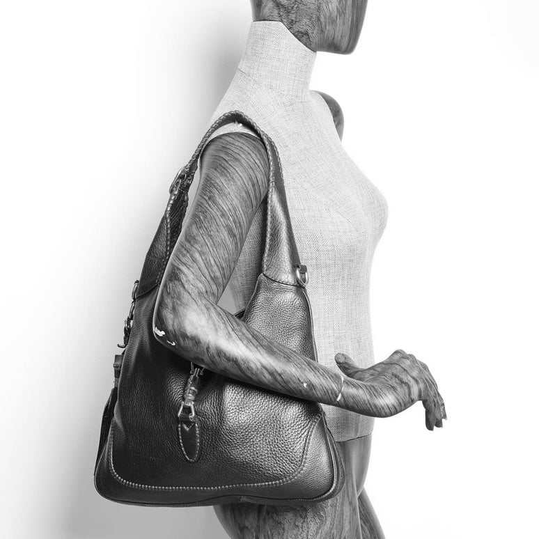 Gucci Gold Metallic Leather Slouchy Jackie Shoulder Bag