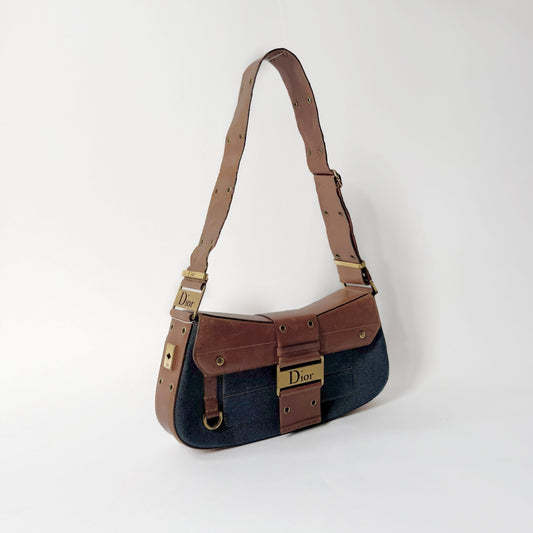 Christian Dior Denim Columbus Shoulder Bag