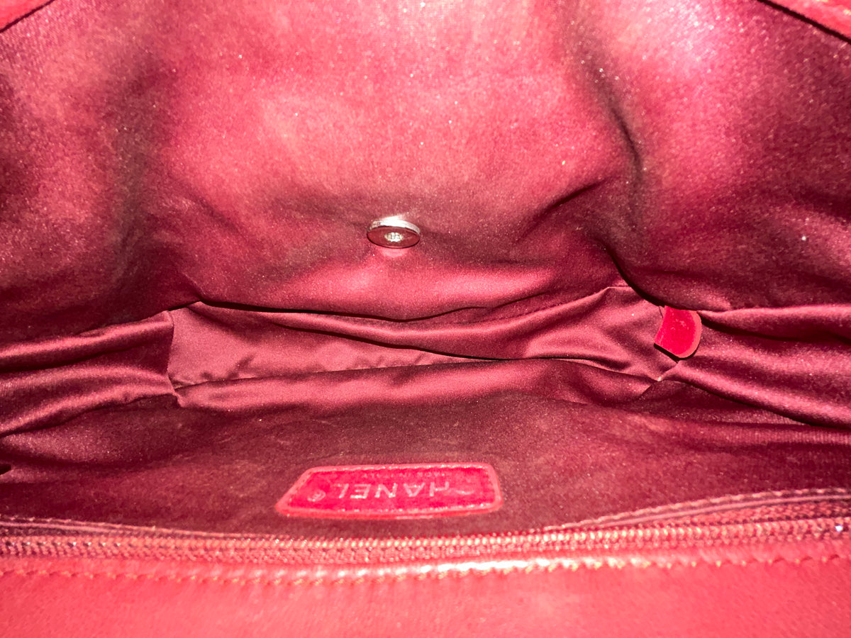 Chanel Dark Red Lambskin Vertical Flap Bag