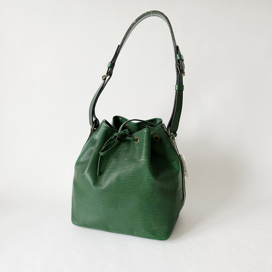 Louis Vuitton Green Epi Leather Bucket PM Bag 1991