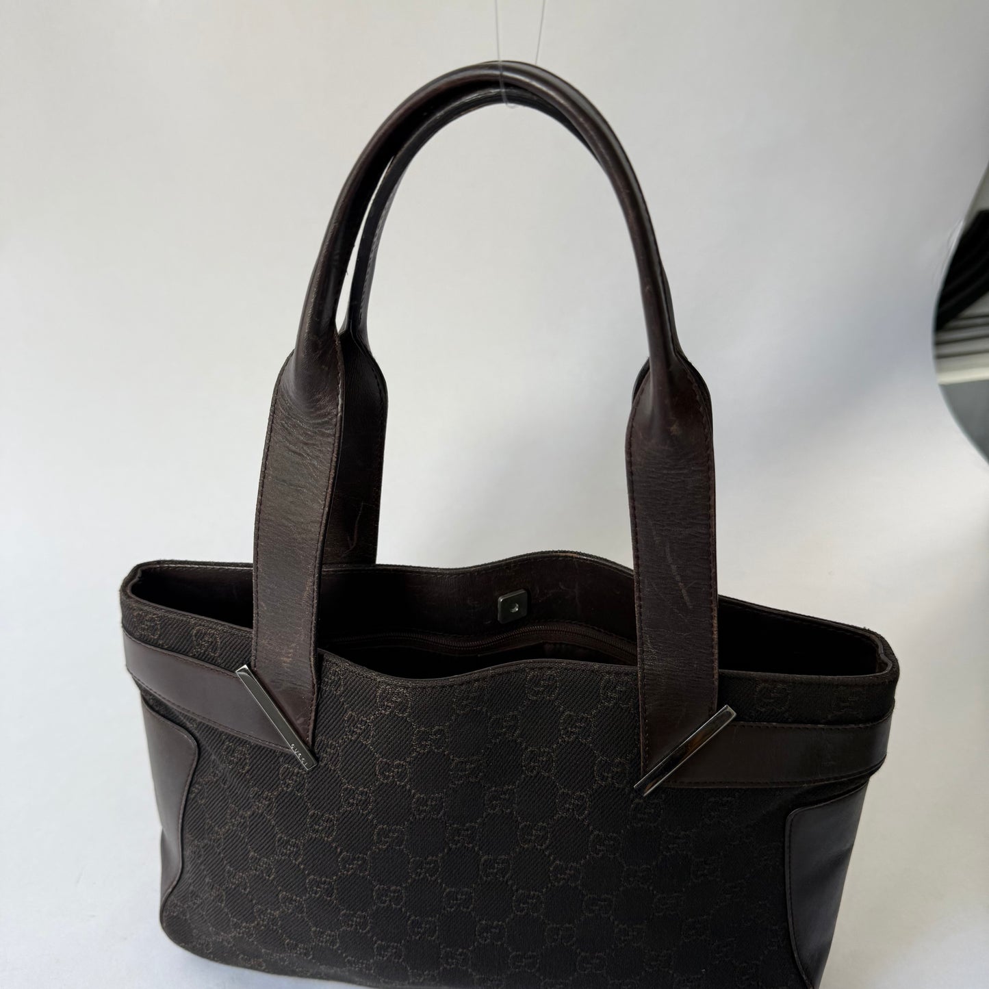 Gucci Brown GG Monogram Canvas Shoulder Bag