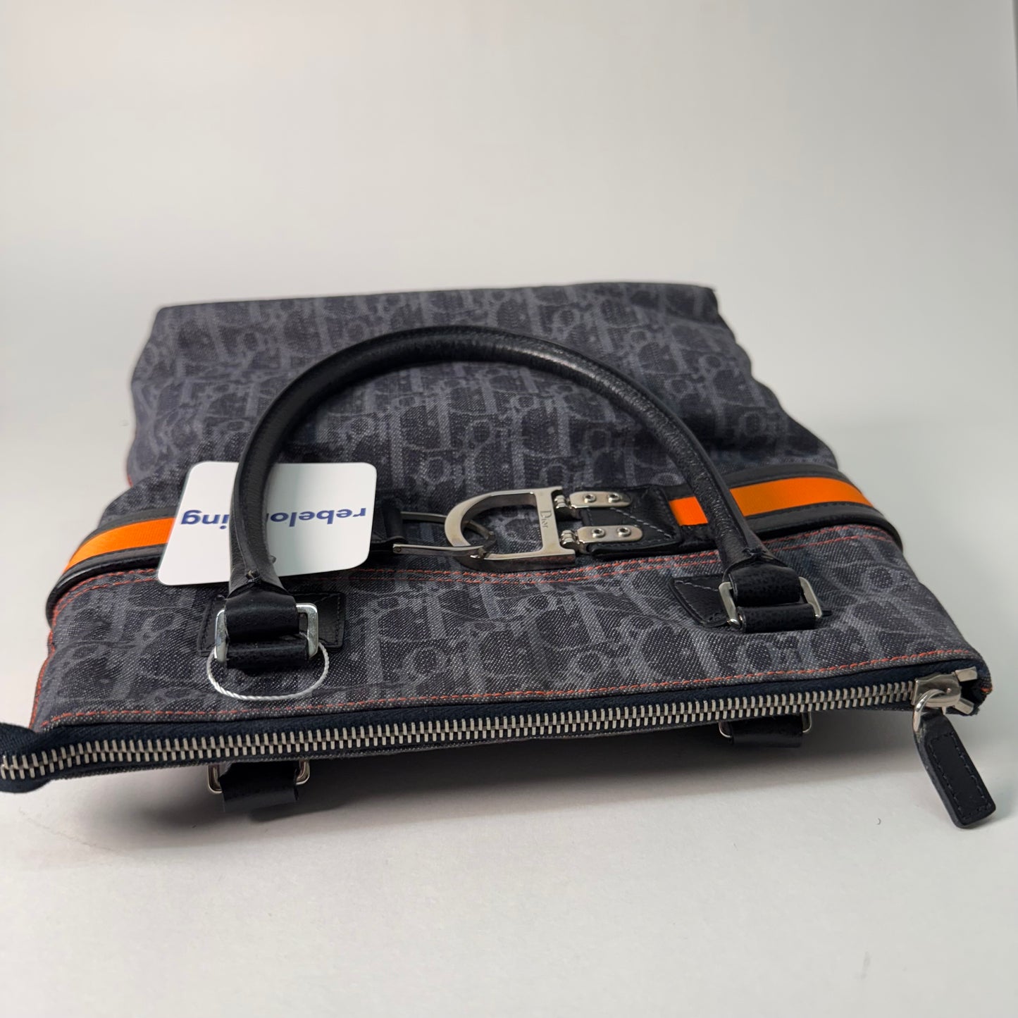 Christian Dior Flight Denim Trotter Monogram Tote Bag