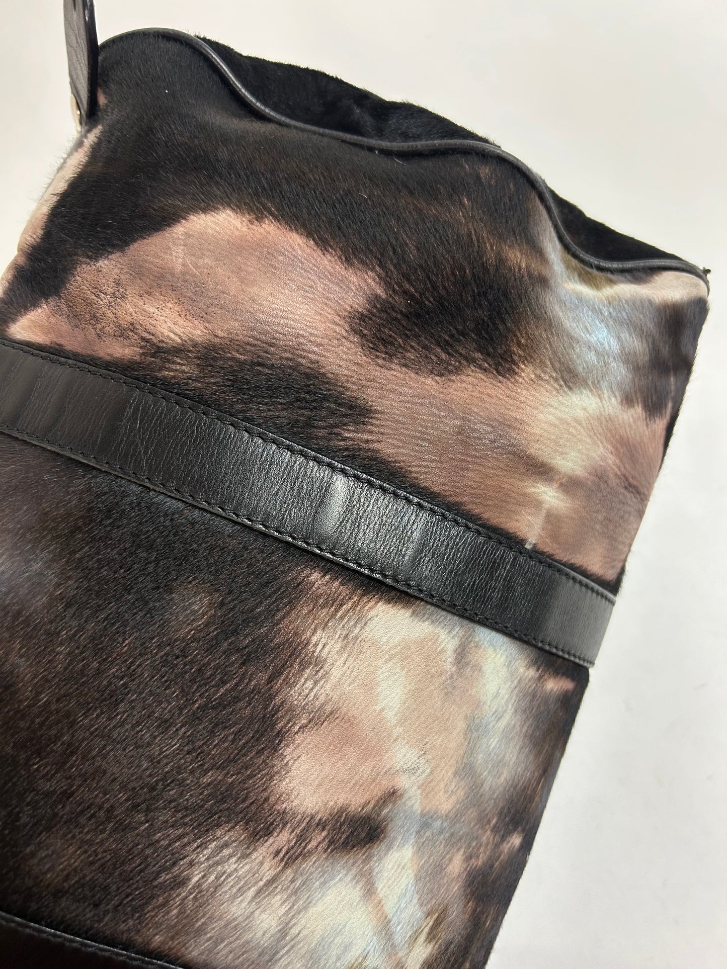 Christian Dior Ponyhair Tie-Dye Boston Bag