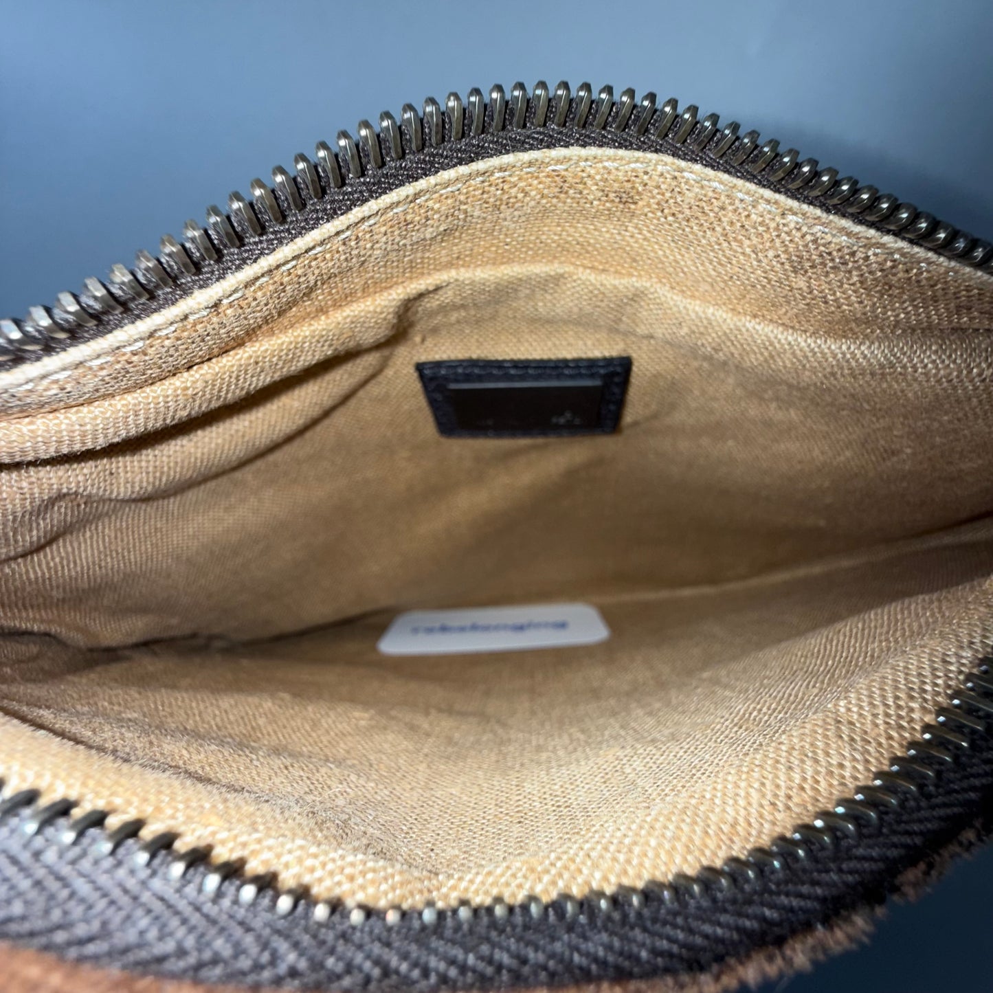 RARE Fendi Brown Multicolored Wood Paneled Oyster Bag