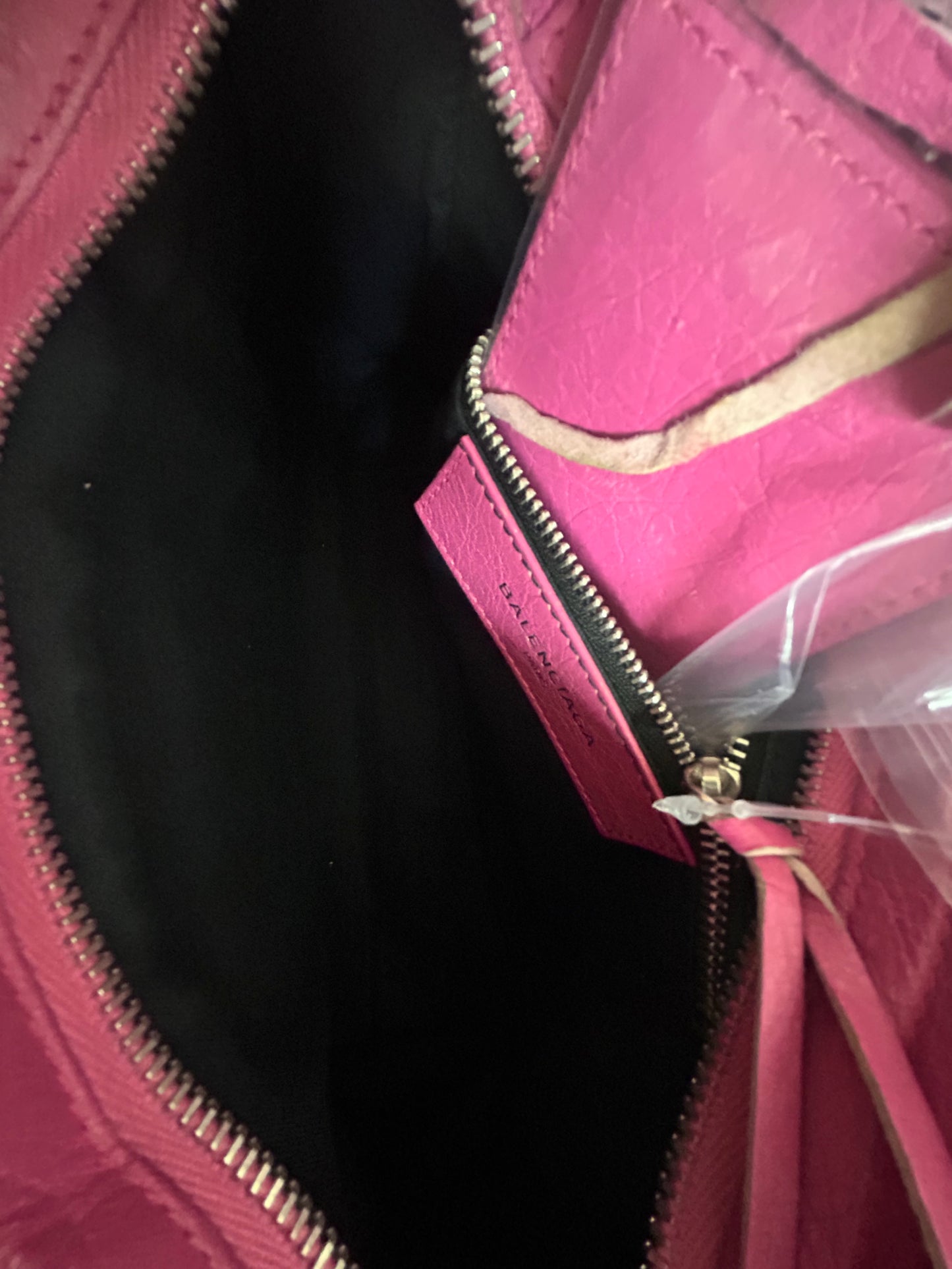 Balenciaga Pink Leather Mini City Bag