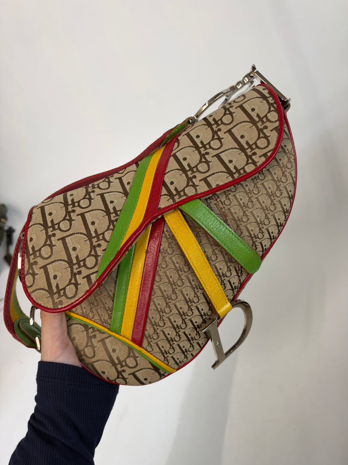 Christian Dior Galliano Era Rasta Saddle Bag