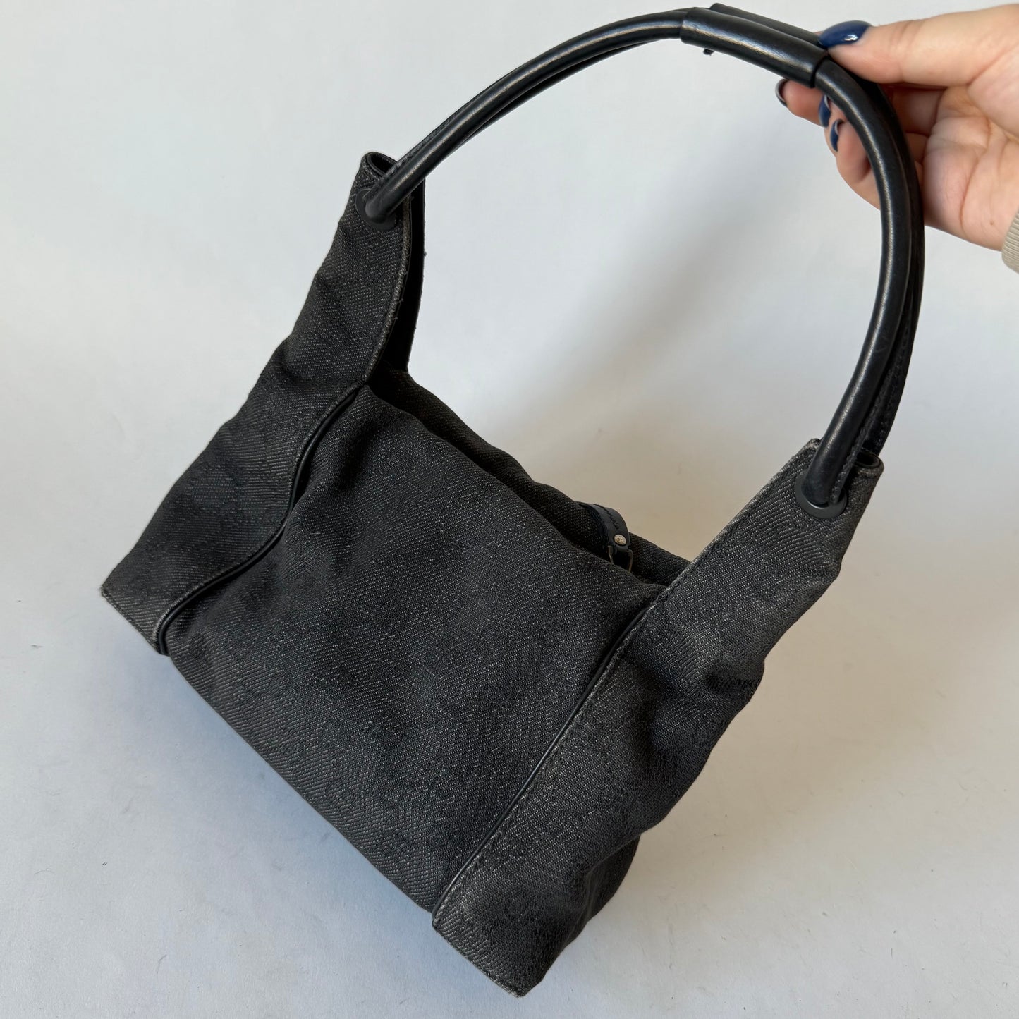 Gucci Black Monogram Shoulder Bag