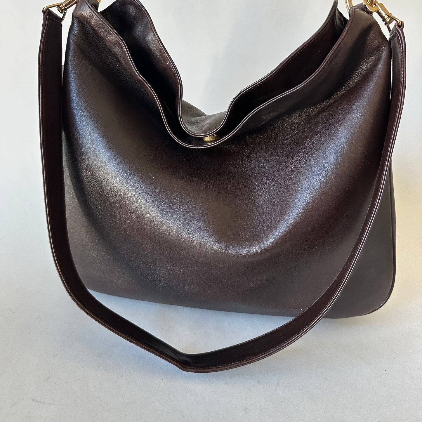Gucci Brown Bamboo Handle Leather Tote Bag