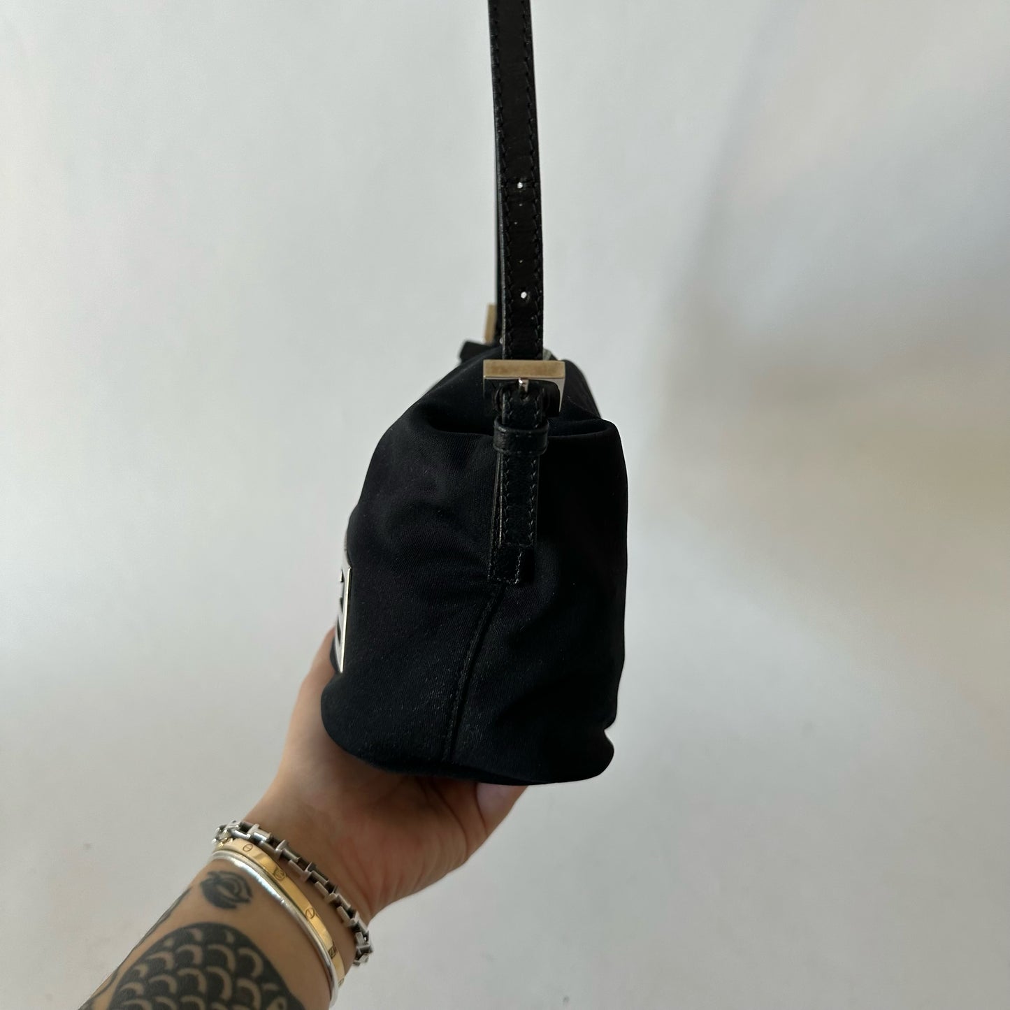 Fendi Black Neoprene Shoulder Bag