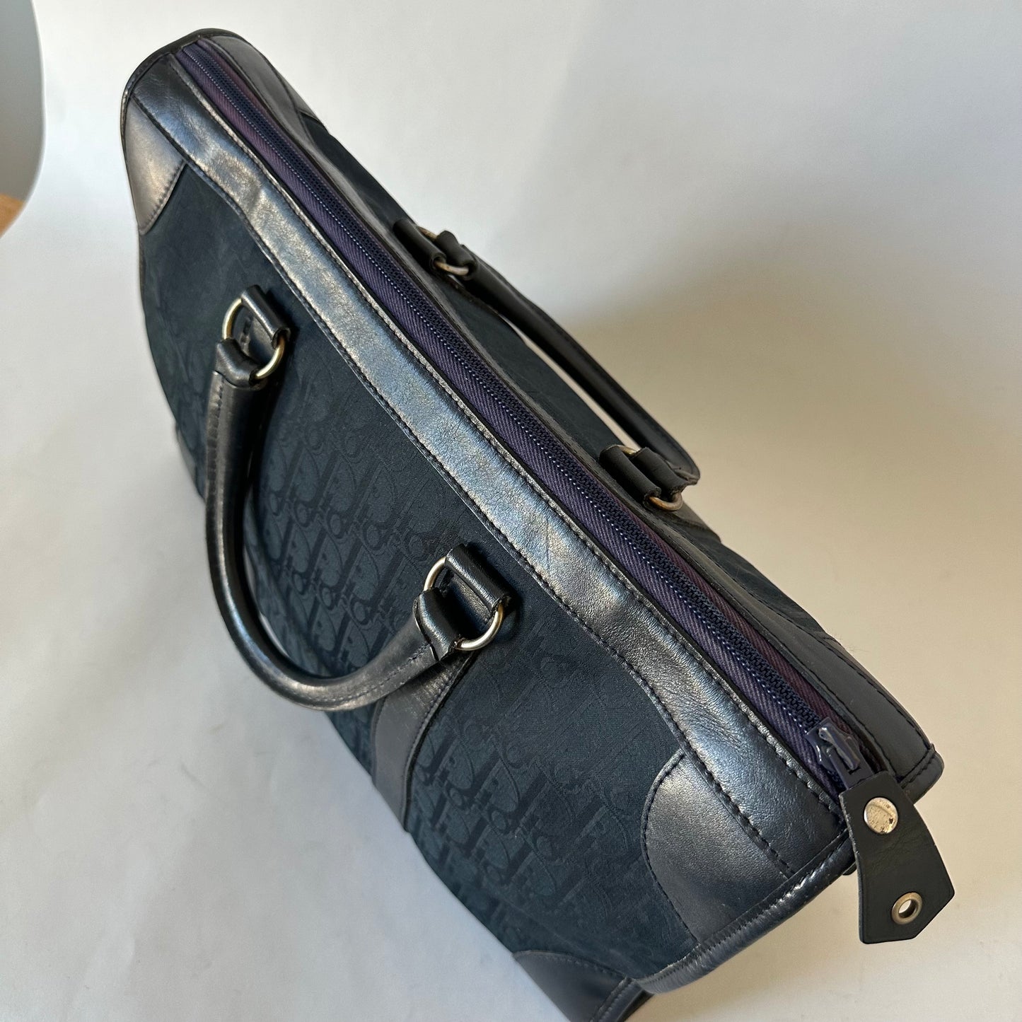 Christian Dior Vintage Trotter Navy Top Handle Bag