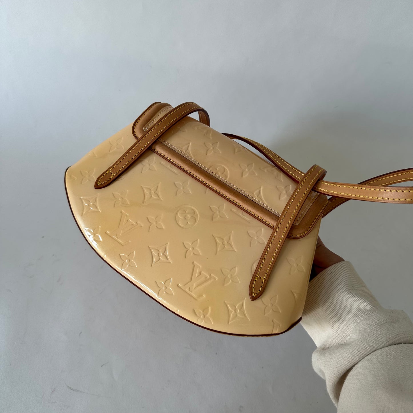 Louis Vuitton Yellow Vernis Biscayne Bay Handbag