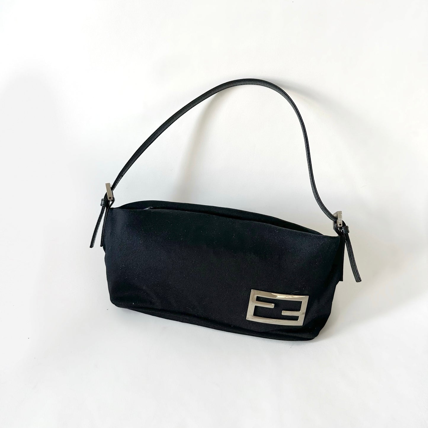 Fendi Black Neoprene Small Shoulder Bag