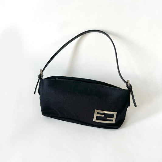 Fendi Black Neoprene Small Shoulder Bag