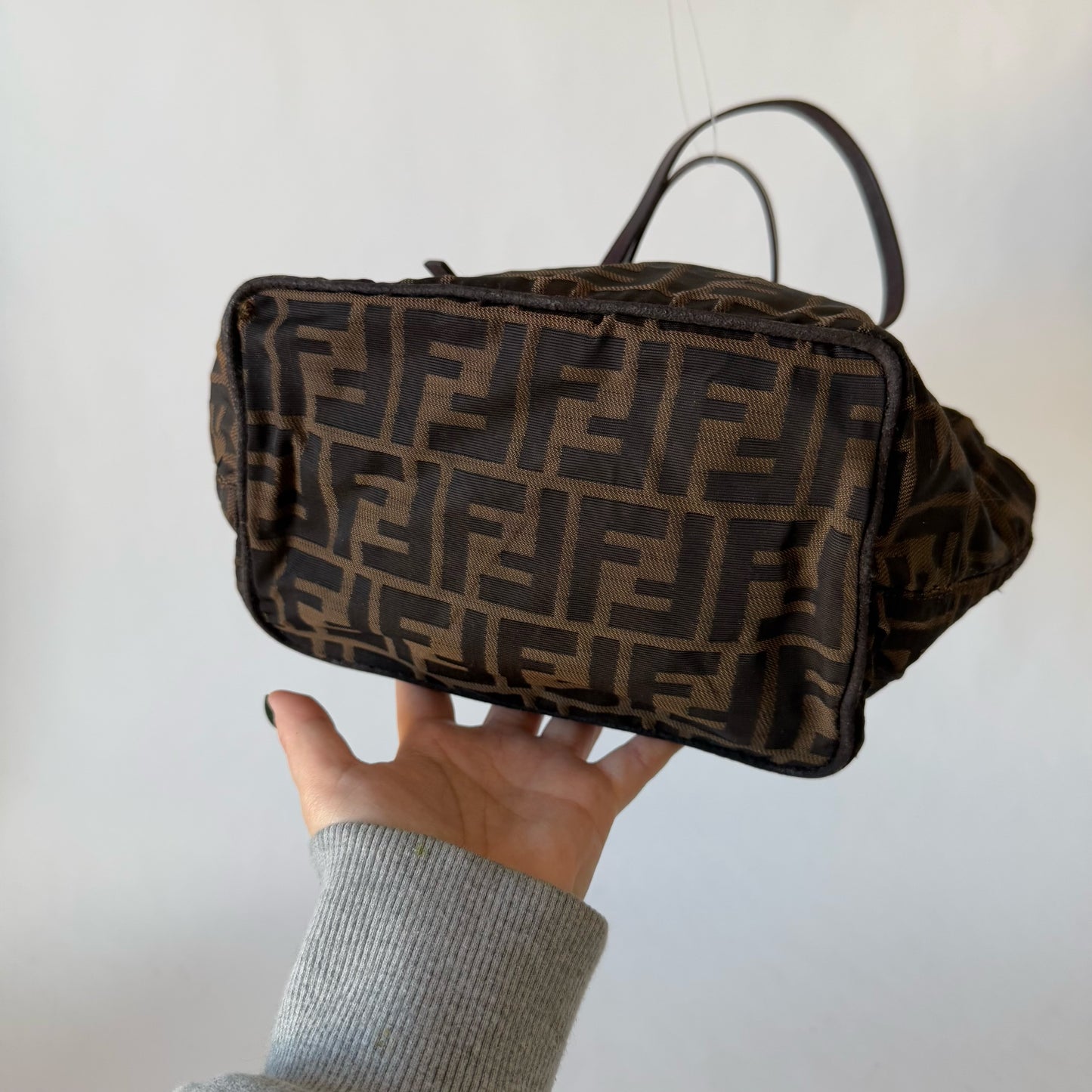 Fendi Brown Zucca Small Tote Bag