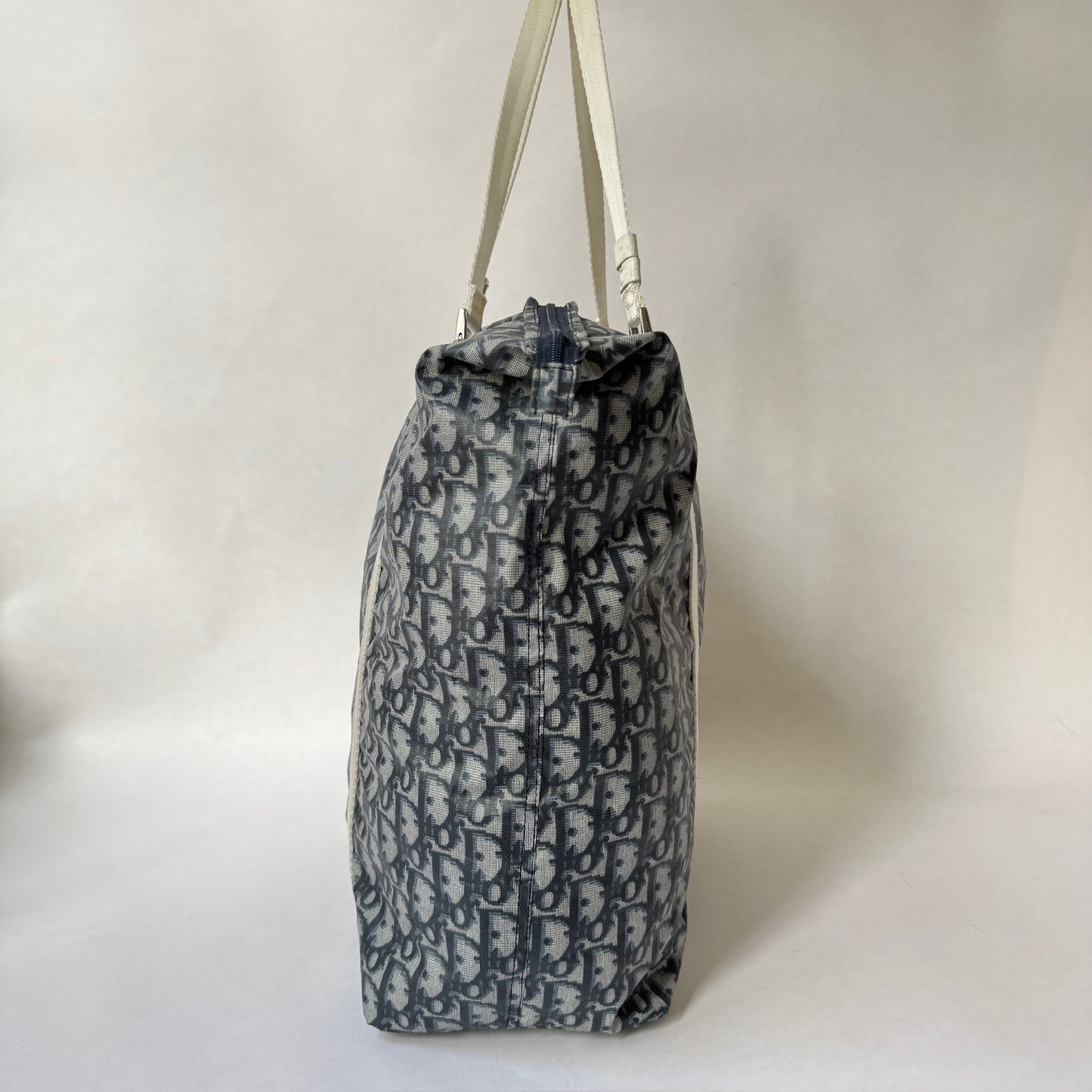Christian Dior Navy Nylon Trotter Tote Bag