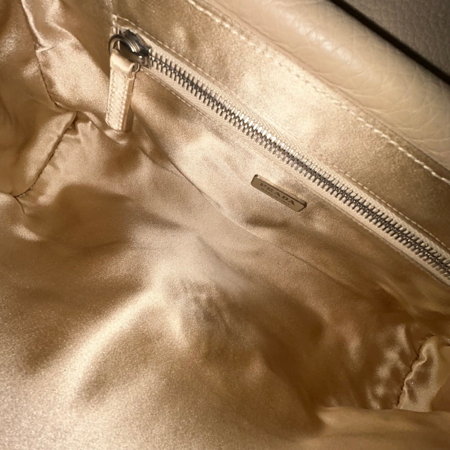 Prada Beige Multicolored Leather Beaded Jewel Metal Handle Shoulder Bag