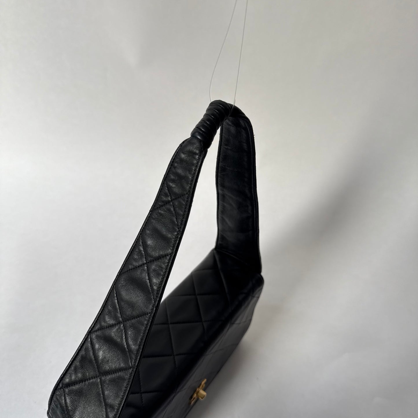 Chanel Black Lambskin Leather CC Box Flap