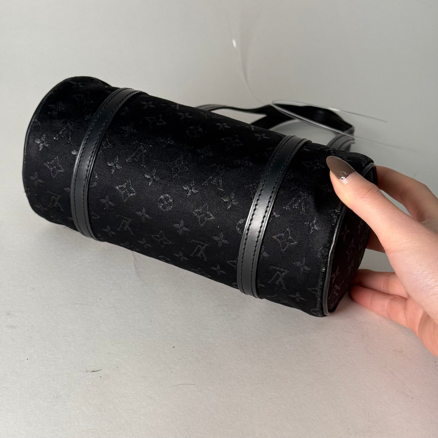 Rare Louis Vuitton Satin Black Monogram Mini Papillon Bag