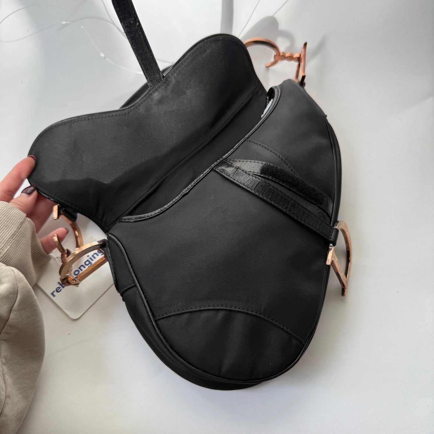 Christian Dior Limited Edition Rose Gold Hardware Saddle Bag