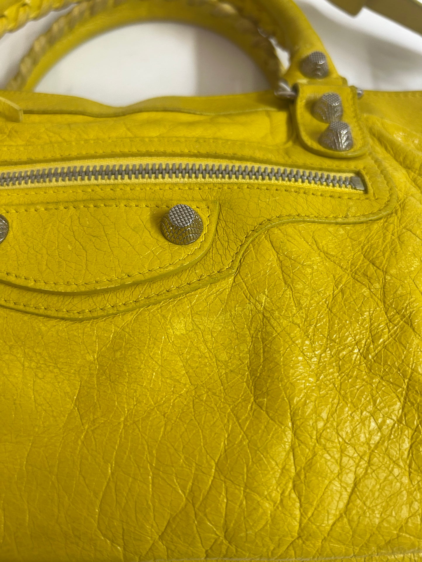 Balenciaga Yellow First City Bag