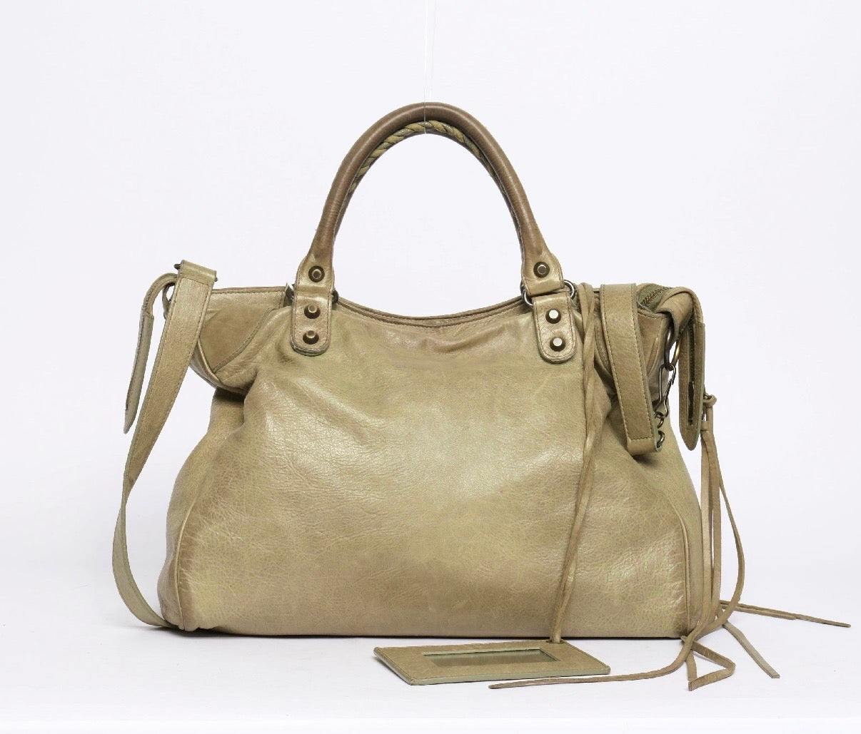 Balenciaga Matcha Green Leather "Velo" City Bag