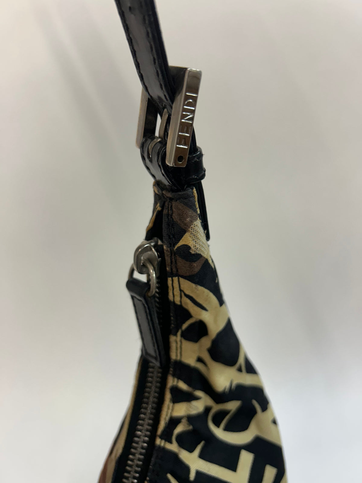 Fendi Scrabble Nylon Croissant Shoulder bag