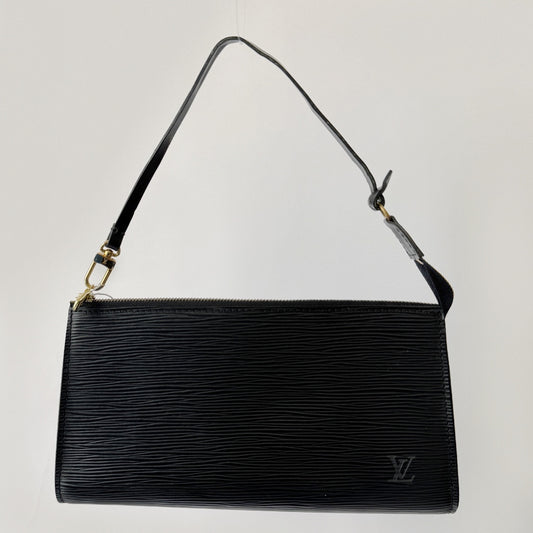 Louis Vuitton Black Epi Leather Pochette Accessories