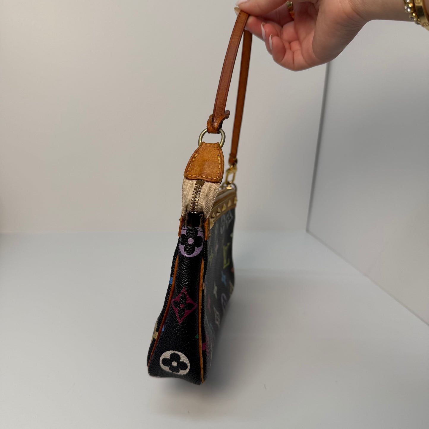 Louis Vuitton x Murakami Black Multicolore Pochette Accessories