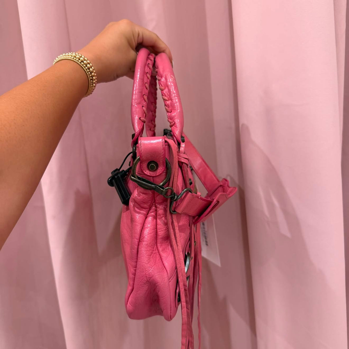 Balenciaga Pink First City Bag