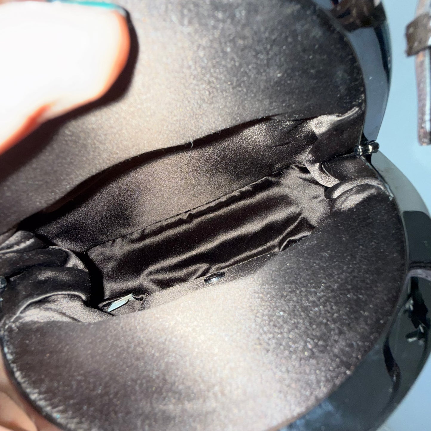 Prada Brown Multicolor Satin Mini Clutch Bag