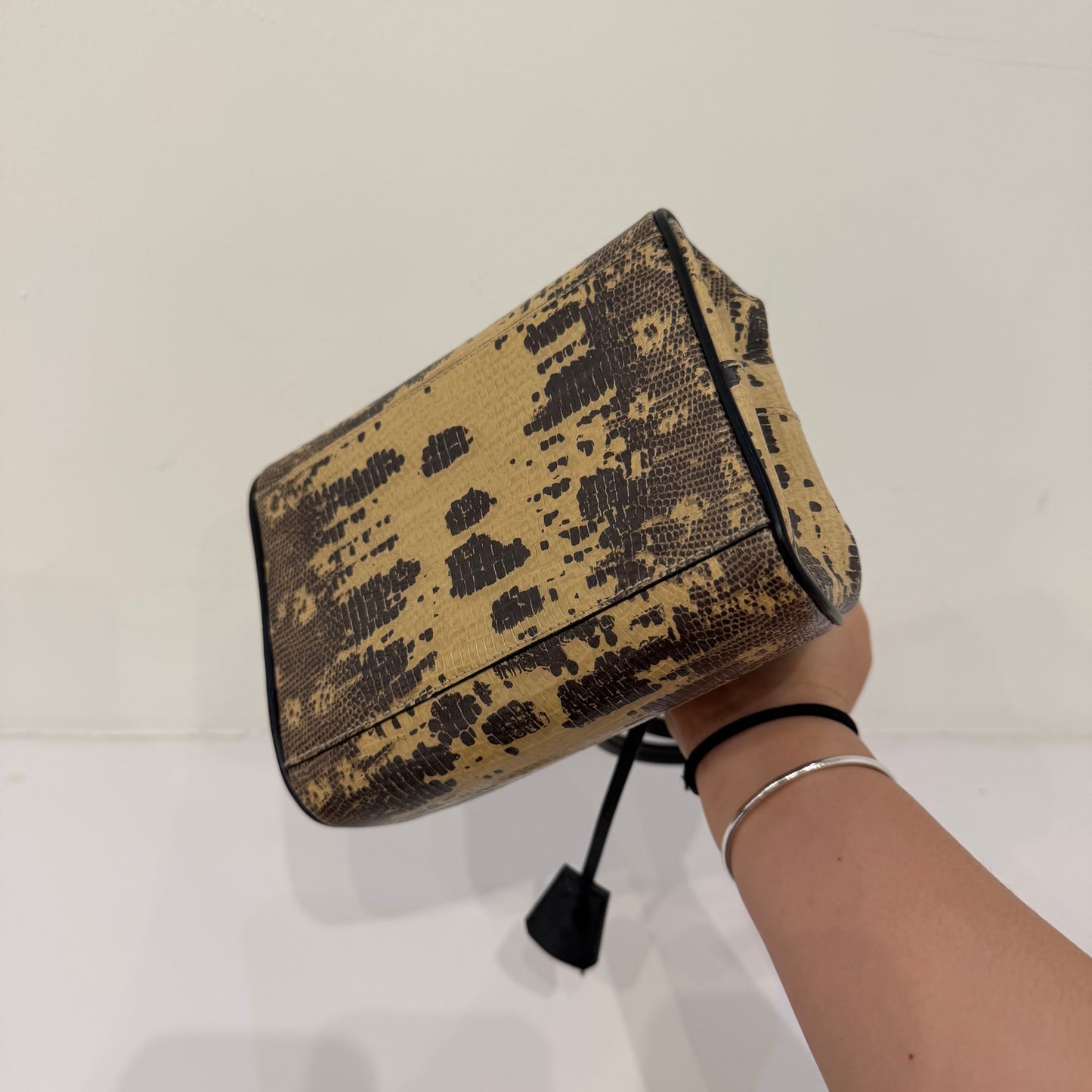 Prada Multicolored Lizard Leather Petite Shoulder Bag