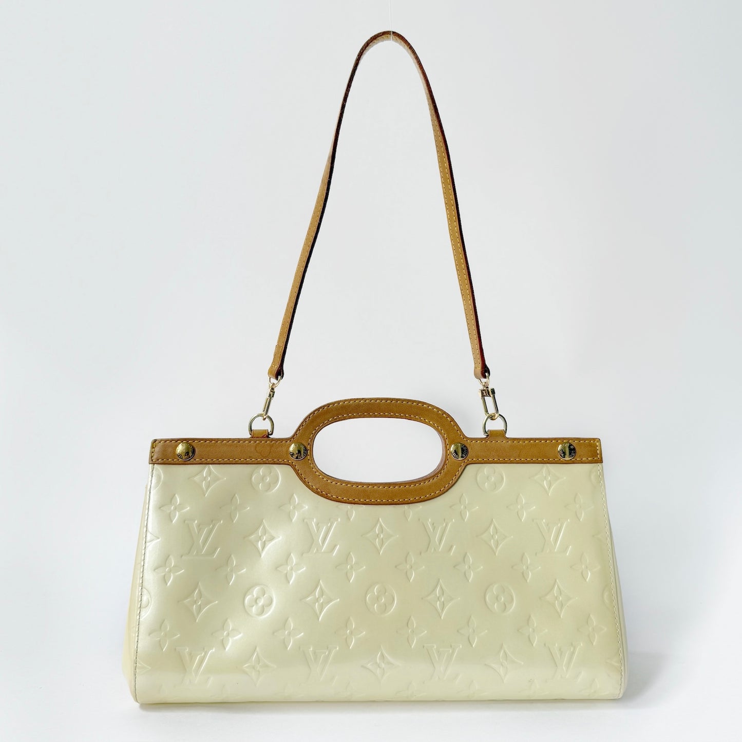 Louis Vuitton Yellow Vernis Roxbury Hand Bag