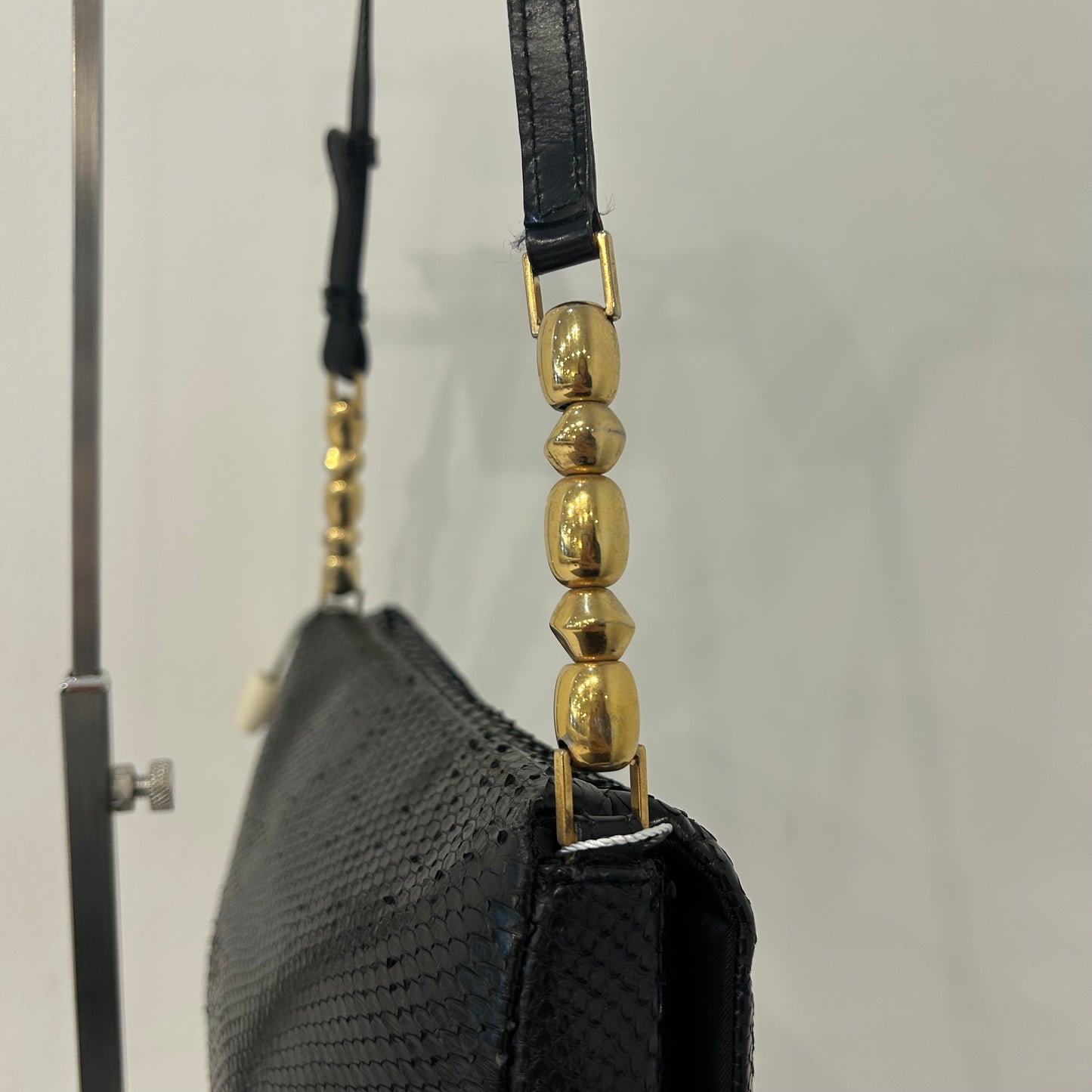 Christian Dior Black Python Malice Shoulder Bag