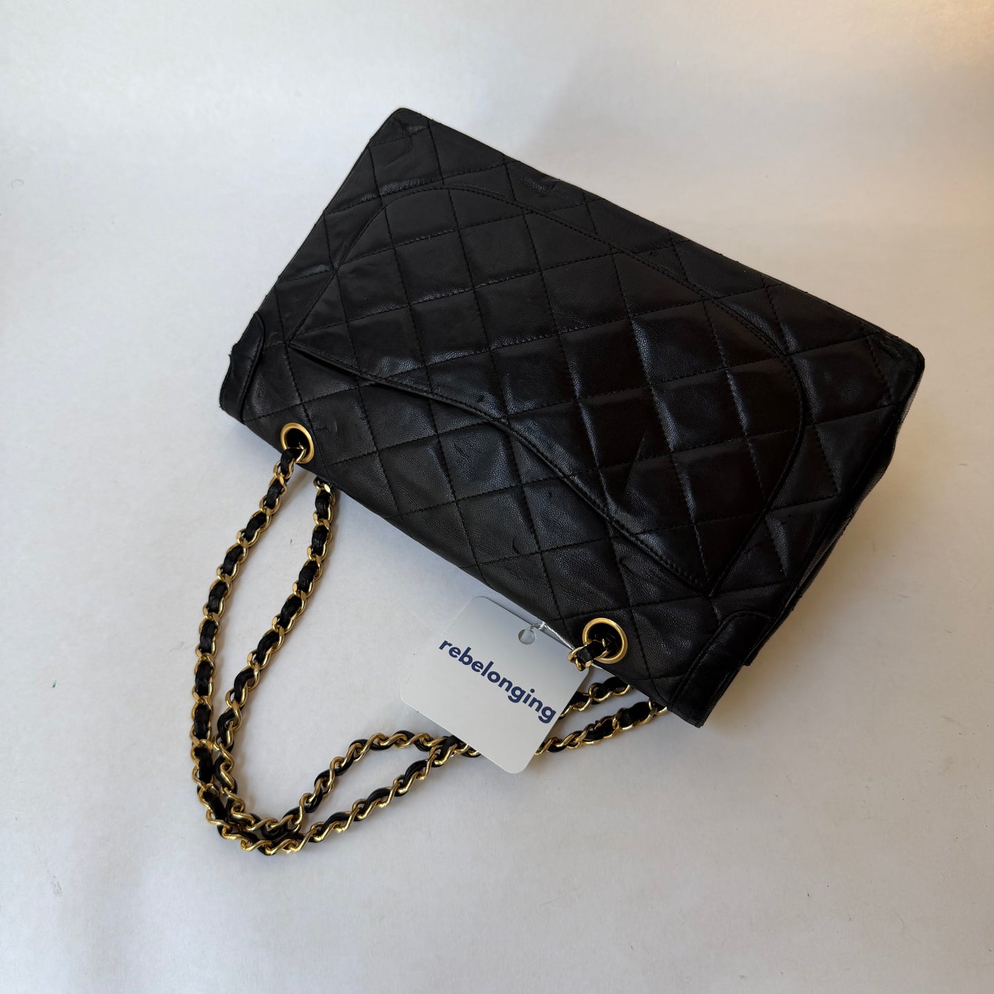 Chanel 1989 Black Two-Tone Paris Exclusive Edition Classic Double Flap