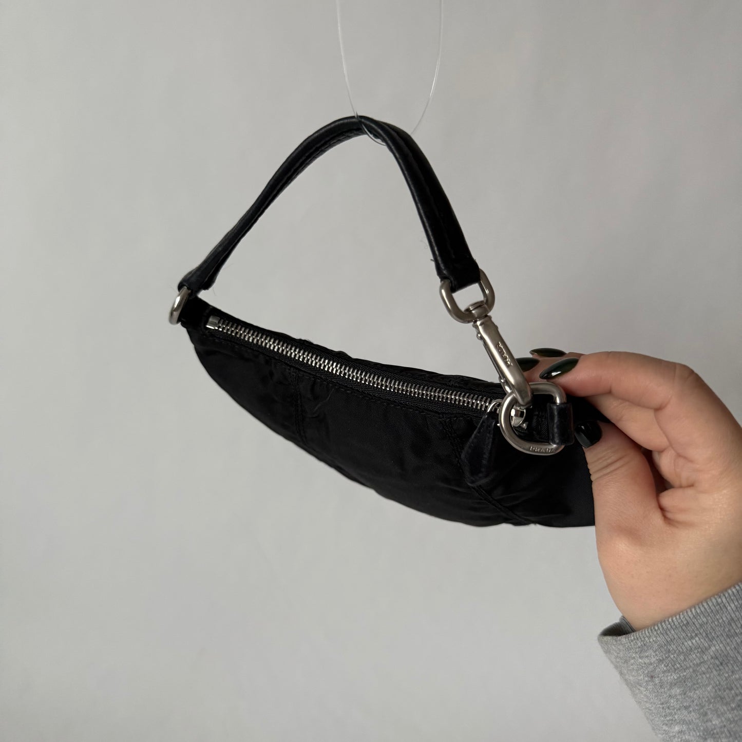 Prada Black Nylon Mini Pouch