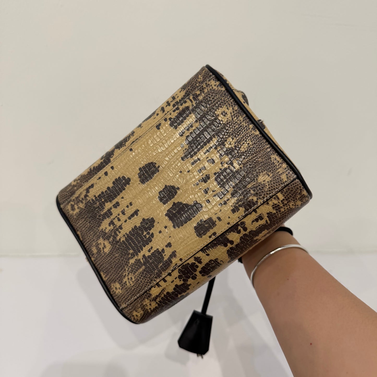 Prada Multicolored Lizard Leather Petite Shoulder Bag