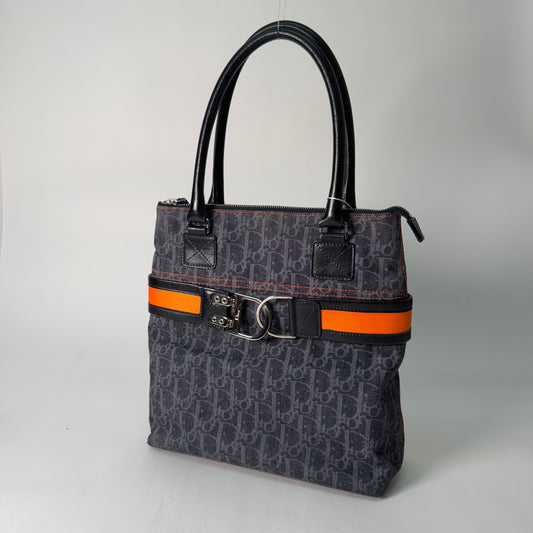 Christian Dior Flight Denim Trotter Monogram Tote Bag