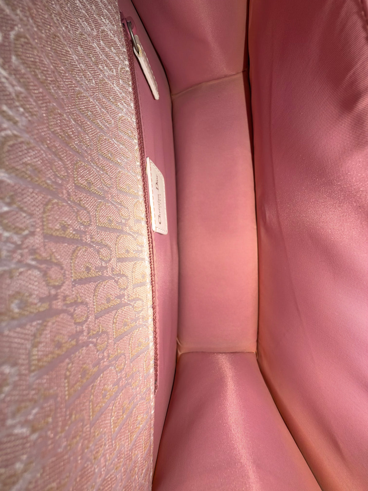 Christian Dior Pink Monogram Pearl D’Trick Bag