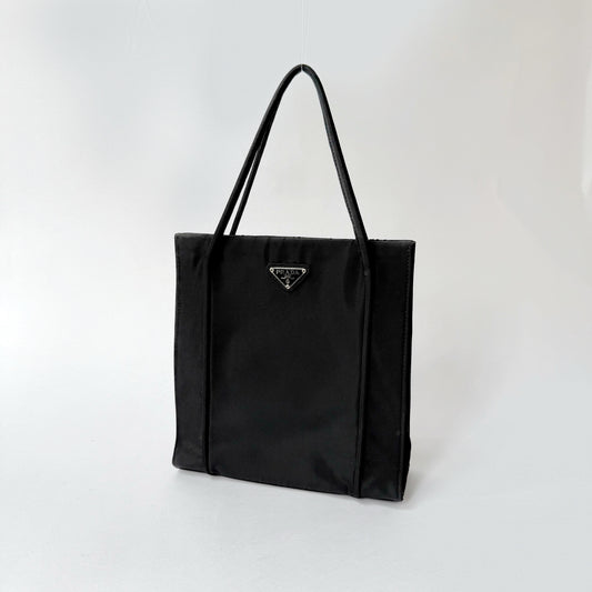 Prada Black Small Satin Tote Bag