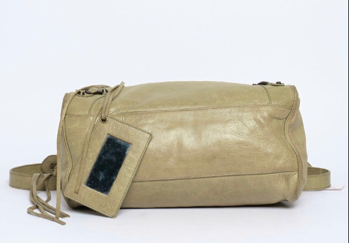 Balenciaga Matcha Green Leather "Velo" City Bag