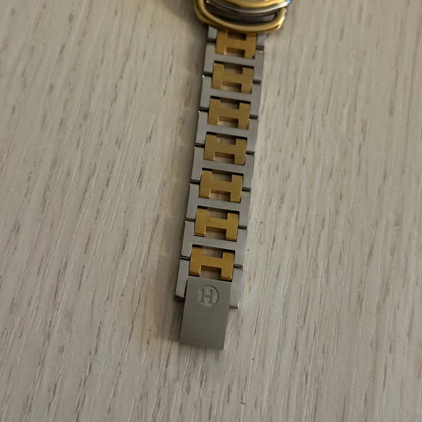 Hermes Unisex Rallye Gold Dial Watch