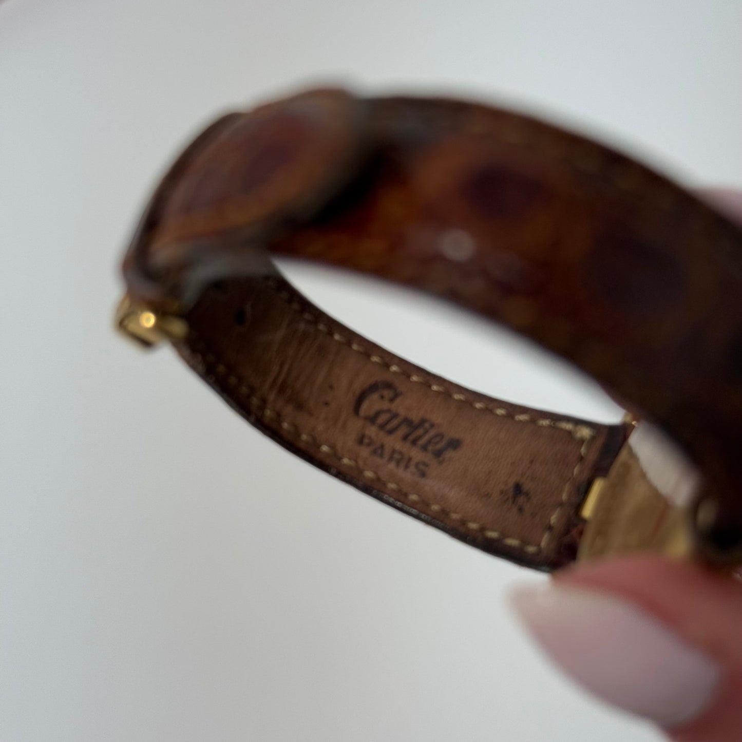 Cartier Must De Vendome Alligator Leather Strap Watch