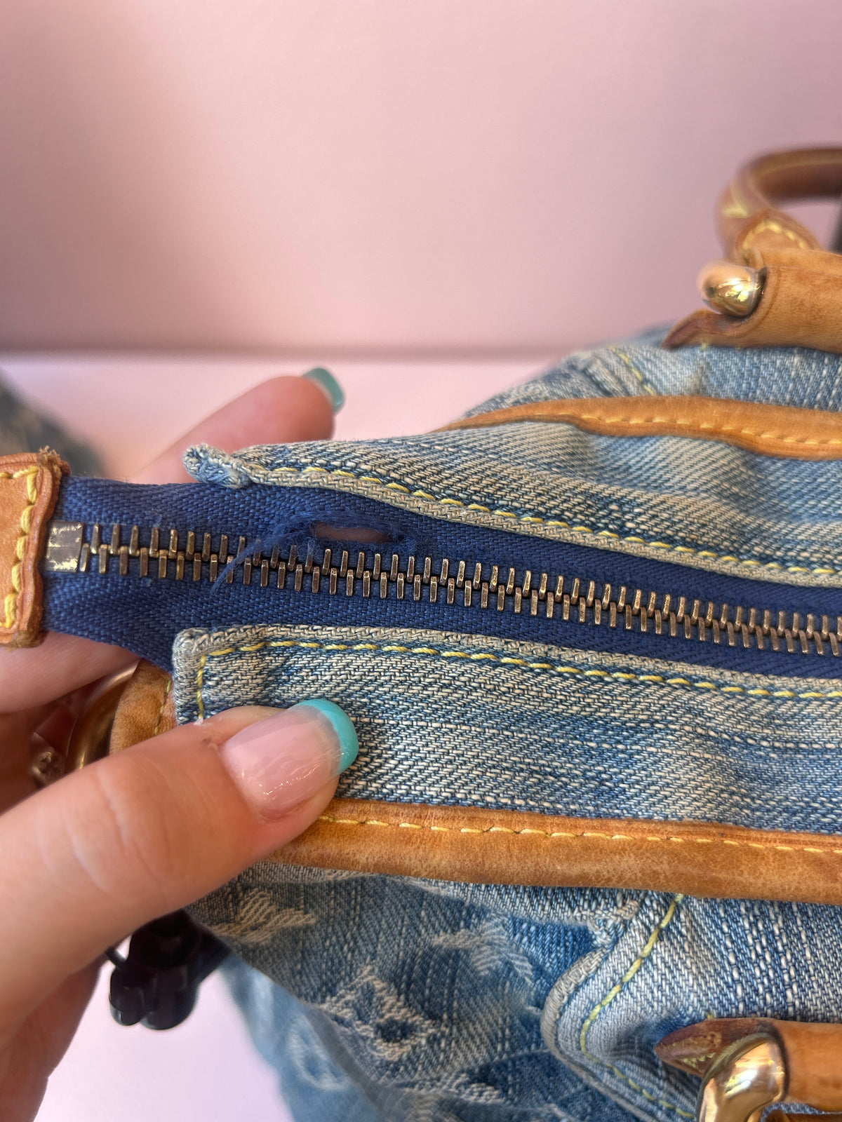 Louis Vuitton Blue Denim Neo Cabby GM Shoulder Bag