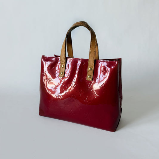 Louis Vuitton Red Vernis Reade PM Mini Tote Bag