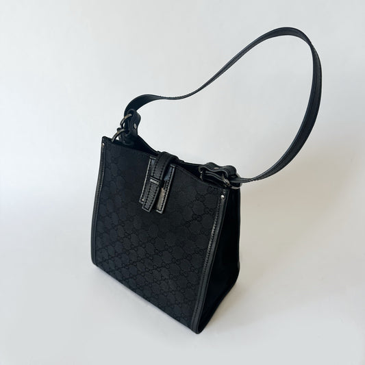 Gucci Black Canvas Shoulder Bag