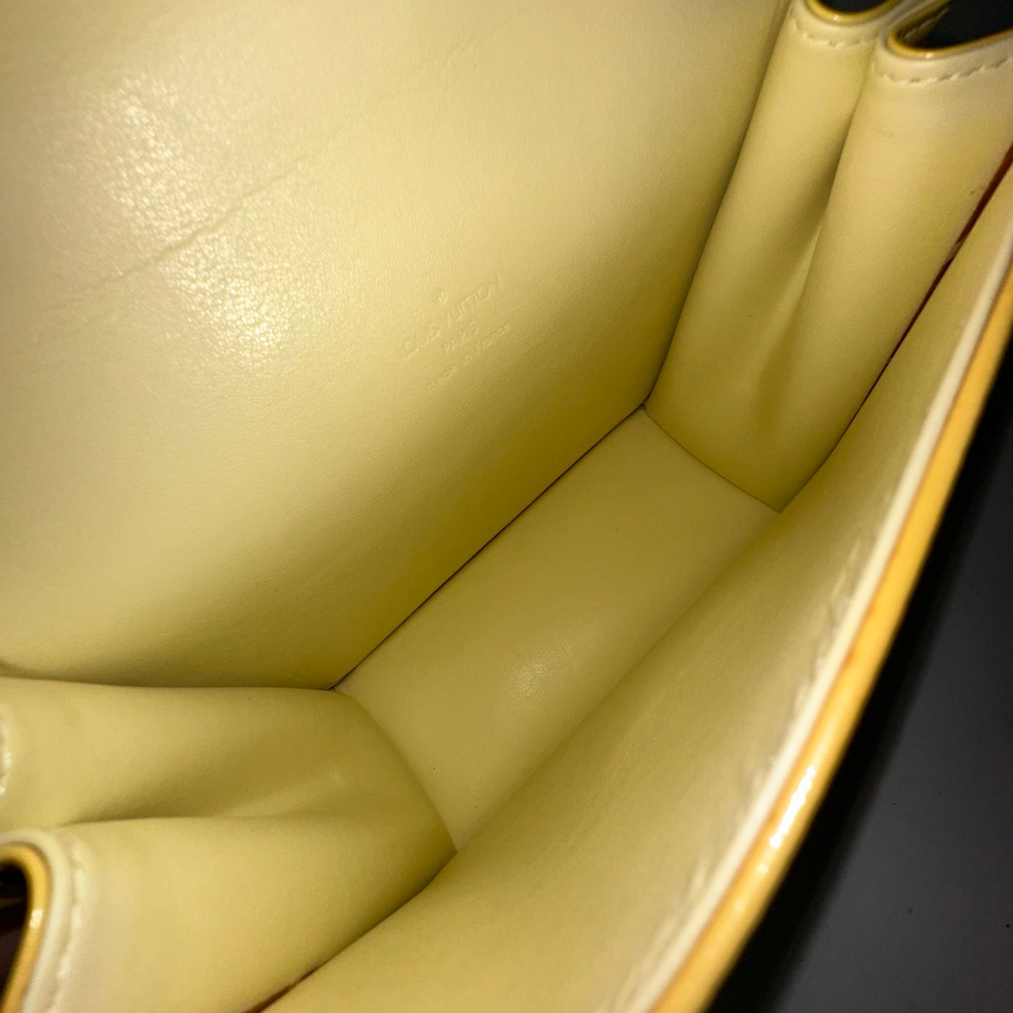 Louis Vuitton Yellow Vernis Spring Street Top Handle Bag