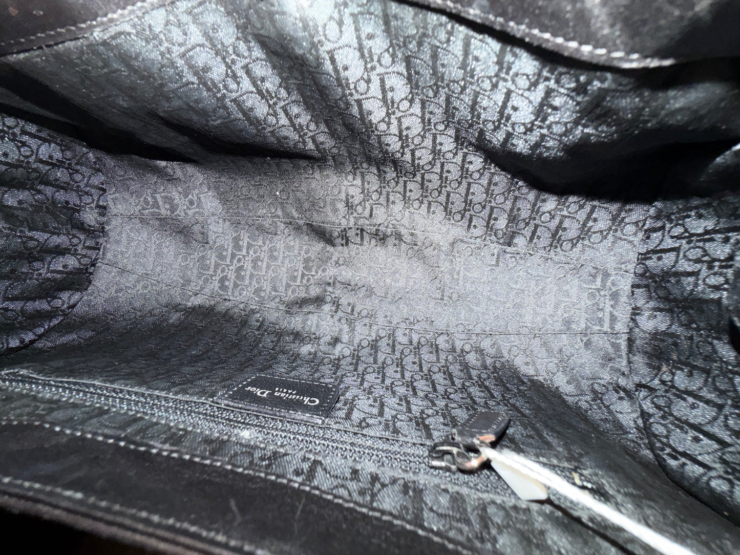RARE Christian Dior Diva Black Leather Top Handle Bag