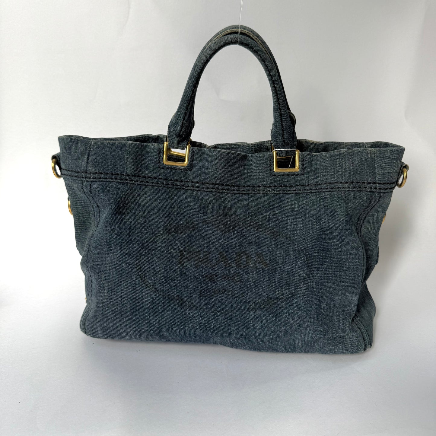 Prada Dark Denim Tote Bag