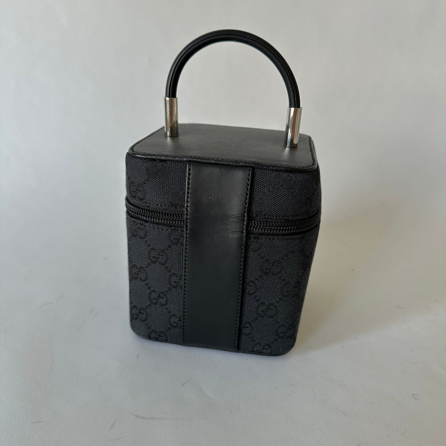 Gucci Black Monogram Box Vanity Bag